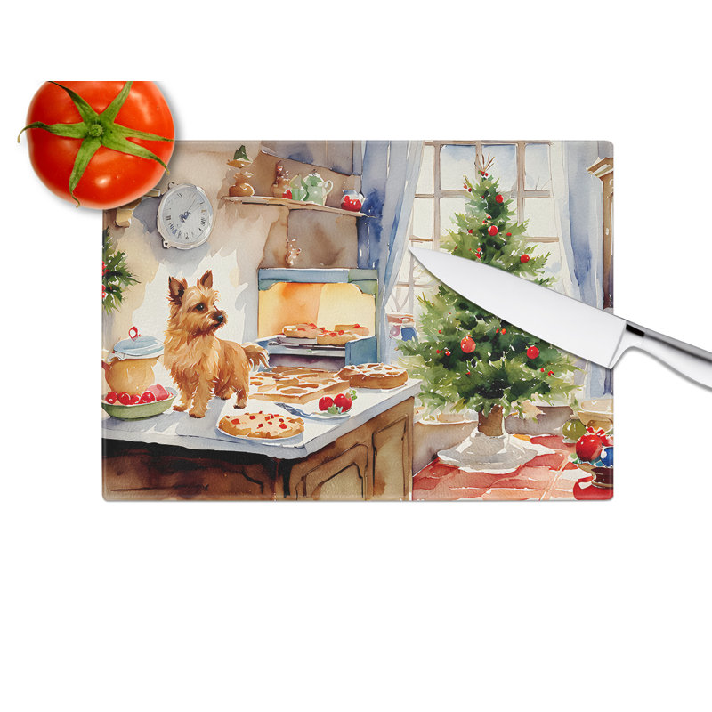 Planche à découper en verre Norwich Terrier