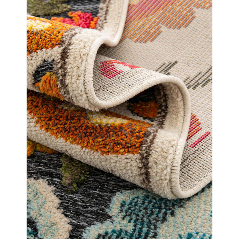 Bungalow Rose Oualida Caimin Indoor/Outdoor Area Rug, Runner 2'7" x 10'