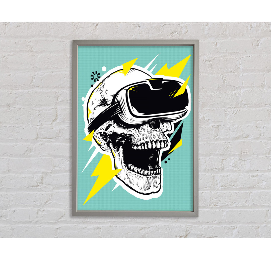 Video Game Shocked Skull - Einzelner Bilderrahmen Kunstdrucke auf Leinwand