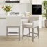 Tabouret de comptoir avec accoudoirs Bethea