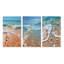 «Turquoise Beach Seashell», 3 pièces sur toile-886631751-886631772