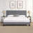 King Size Upholstered Platform Bed Frame With Button Tufted Linen Fabric Headboard, No Box Spring Needed, Wood Slat Support, Easy Assembly, Gray