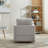 Wide Upholstered Swivel Armchair-62141722