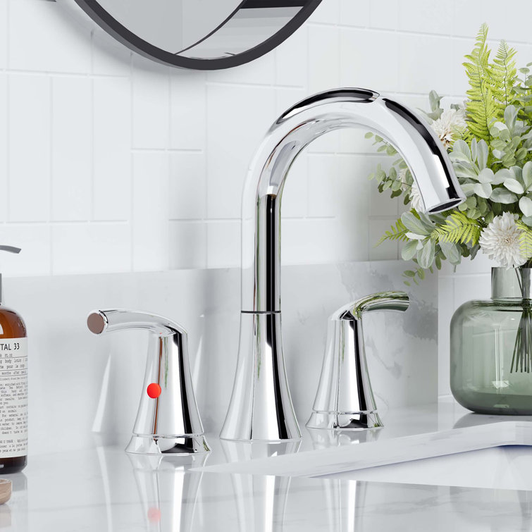 Widespread 2-Handle Bathroom Sink Faucet With Drain Assembly