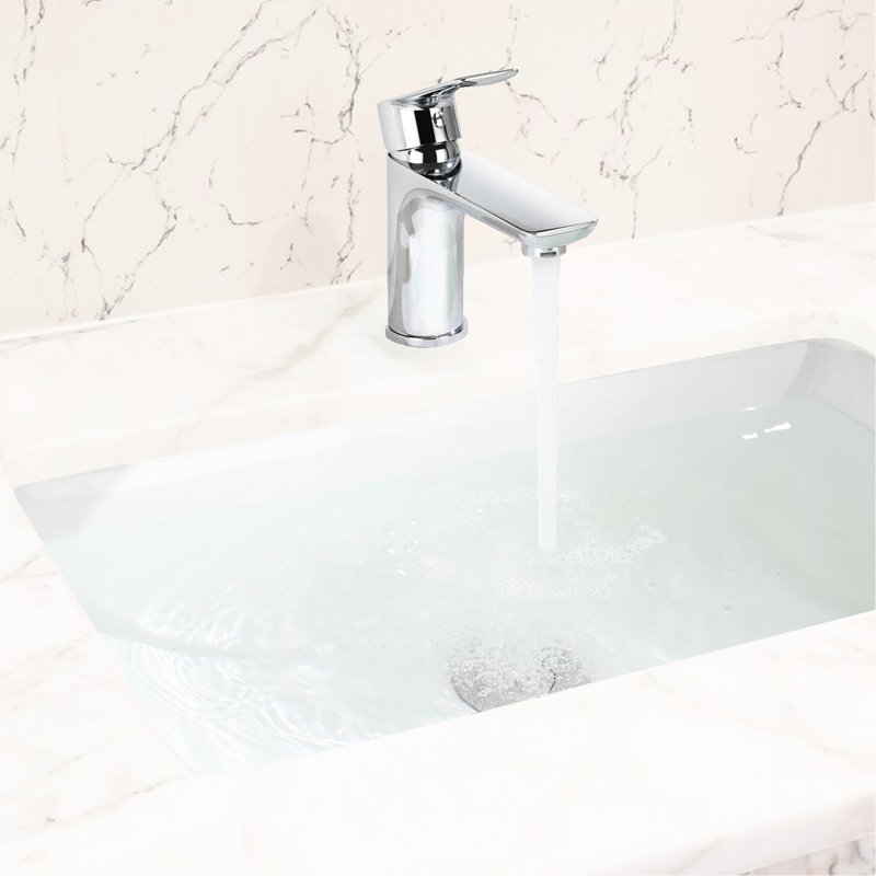 - Robinet en laiton - Poignée simple, corrosion, alimentation en eau chaude et froide et laiton de salle de bain, style moderne, robinet à poignée