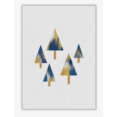 Trees Blue And Yellow - Print