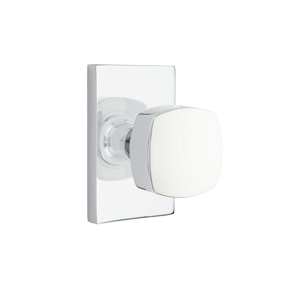 Emtek Dummy Knobset w/ Modern Rectangular Rosette and Freestone Knob Emtek 