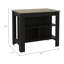 Îlot de cuisine avec table de préparation spacieuse, 3 tablettes de rangement ouvertes, 4 pieds robustes et poste de travail de préparation au repas pour une table d'îlot de cuisine moderne, fonctionnelle et organisée-335475498
