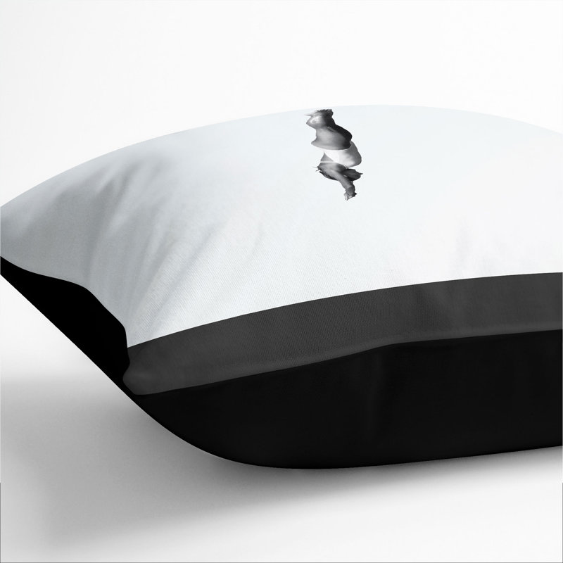 High Dive Square Throw Cushion, Black, 55cm H x 55cm W x 20cm D