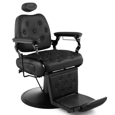 Fauteuil de coiffeur pivotant à 360 ° en polyuréthane, fauteuil inclinable hydraulique