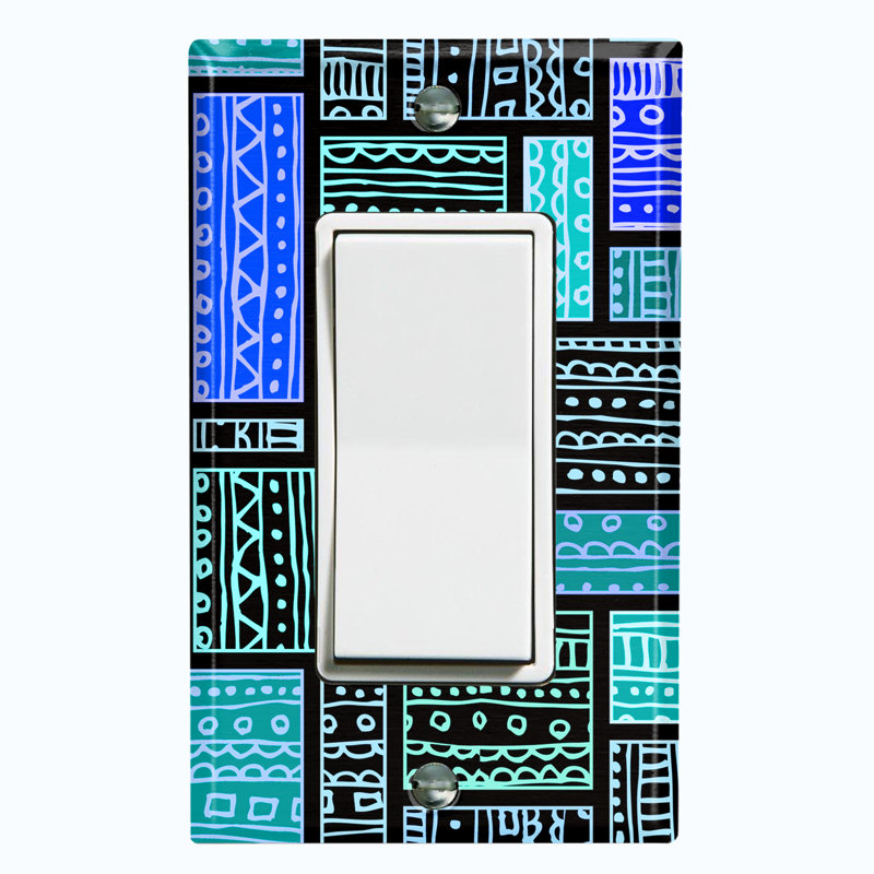Patterned 1 - Gang Toggle Light Switch Standard Wall Plate