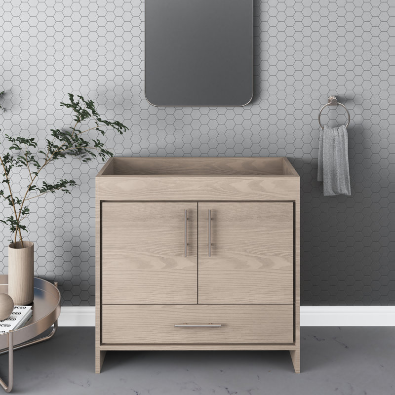 Volpa 35.25'' Single Bathroom Vanity Base Only, Ash Gray