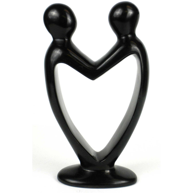 Reagle Abstract Figurines & Sculptures, Black, 8" H x 4" W x 3" D