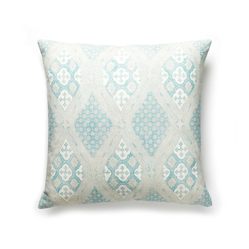 Pacifica Linen Square Pillow Cover & Insert, Misty Island
