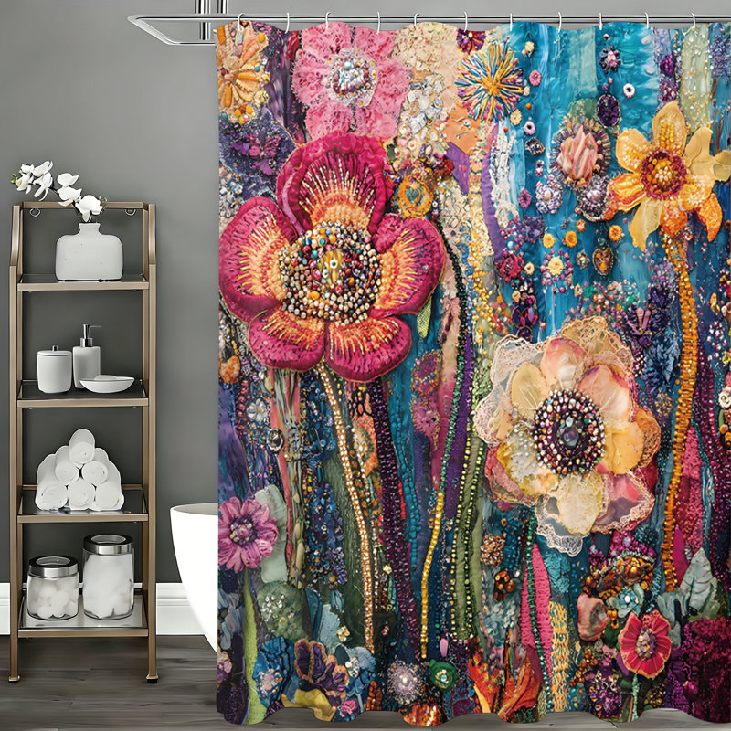 Rideaux de douche avec crochets inclus