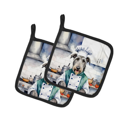 Ensemble de poignées en polyester Caroline's Treasures The Dog Chef