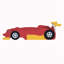 Lit plateforme simple en forme de voiture de course avec roues-1962807443