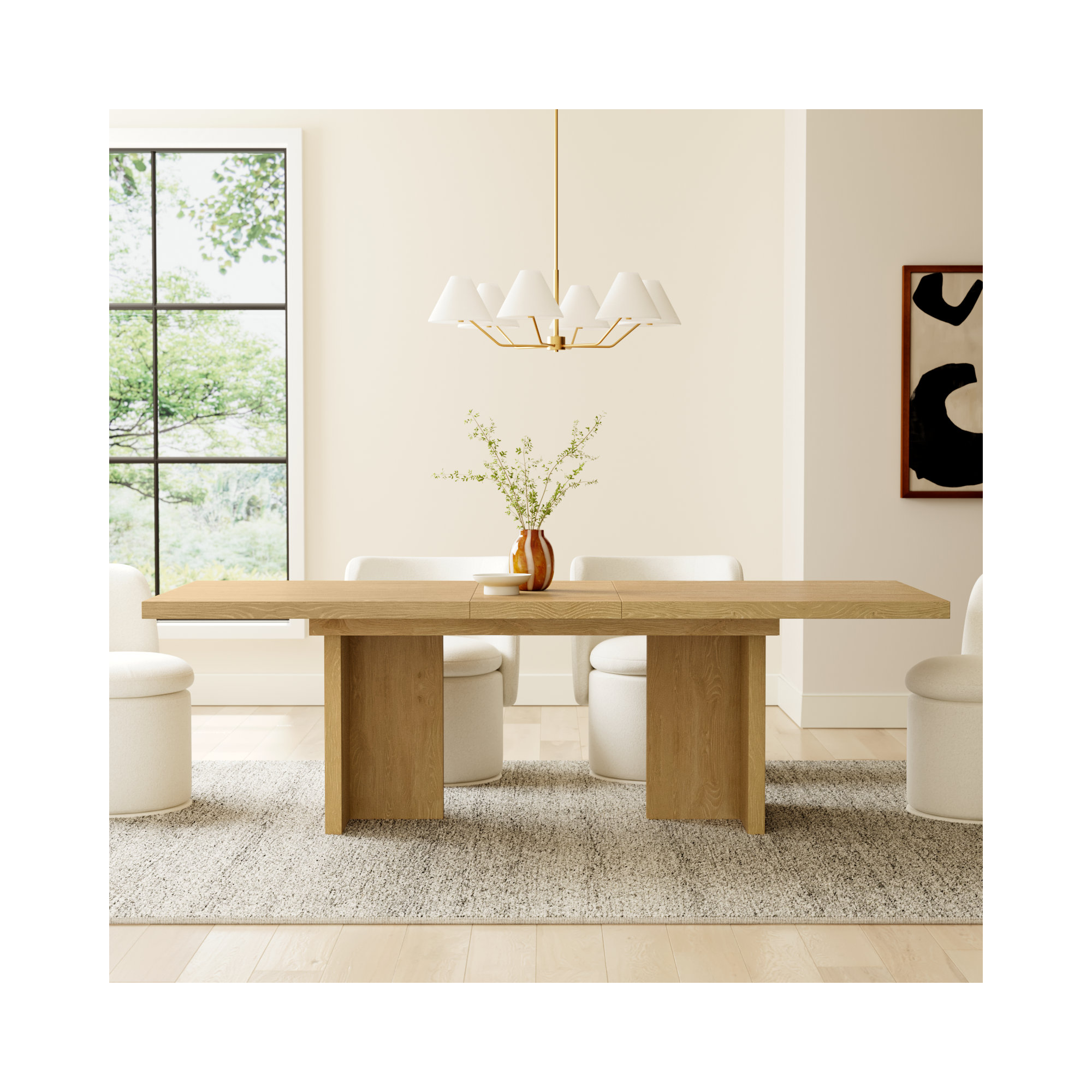 Crosby Self Storage Extension Dining Table, Natural