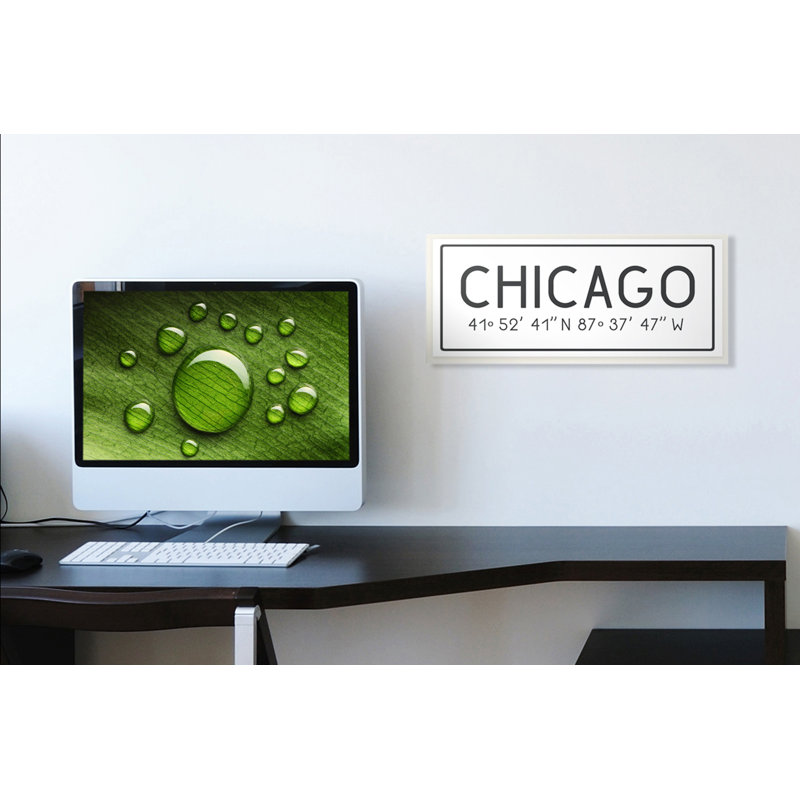 «Chicago» par Daphne Polselli, reproduction d'art textuel sur toile, H 7 po x l 17 po, Plaque murale