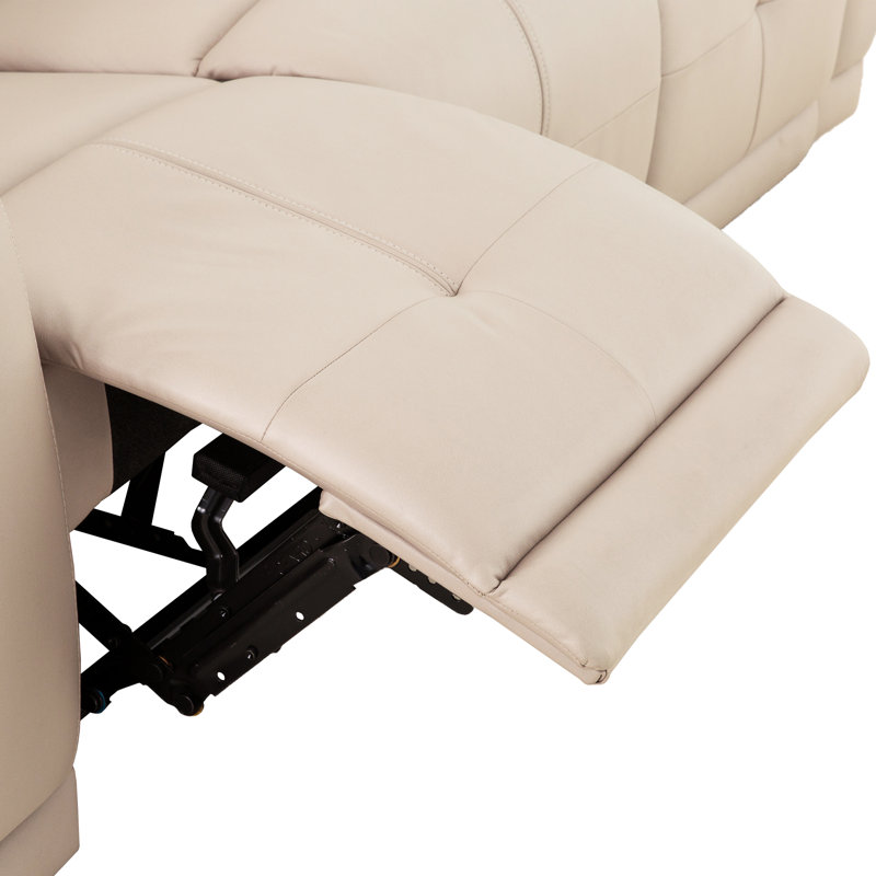 Steeves 78 in. Reclining Condo Sofa in Beige