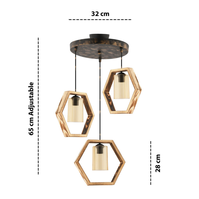 Lustre, Naturel, Rétro, Trois lumières