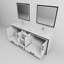 Meuble-lavabo double blanc 84 po X P 22 po , Comptoir en quartz blanc, ensemble de robinets Miroirs