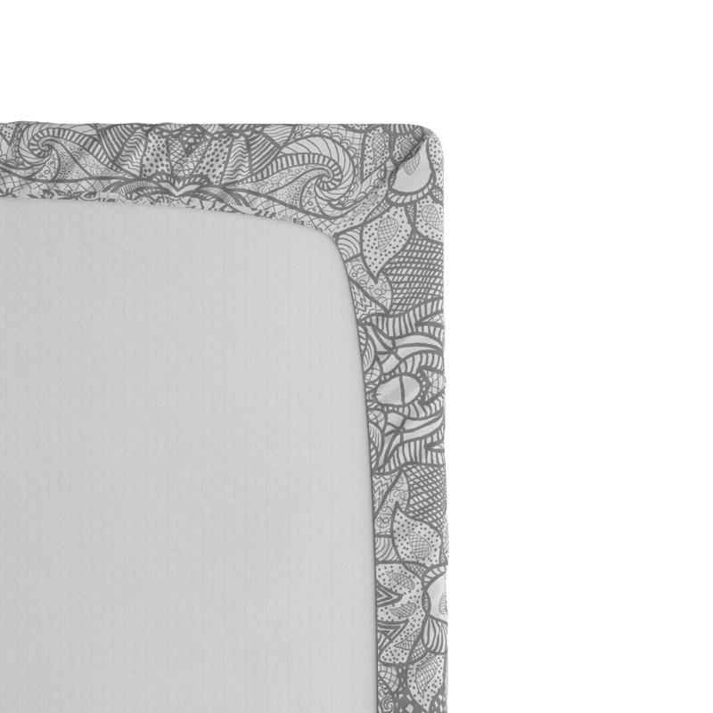 Microfiber Floral Fitted Sheet, Twin Fitted Sheet