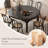 Solid Wood Rubberwood black Dining Table-941326898
