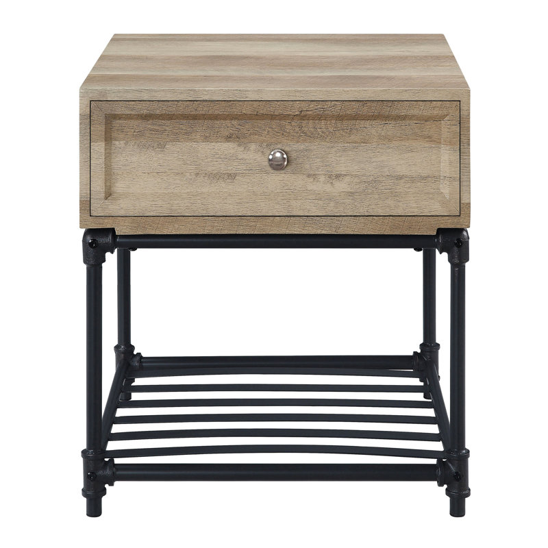 Table de bout Modern Modern, chêne et sable noir
