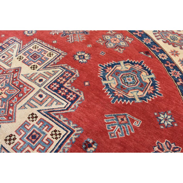 Rug Source Geometric Kazak Round Area Rug 5x5