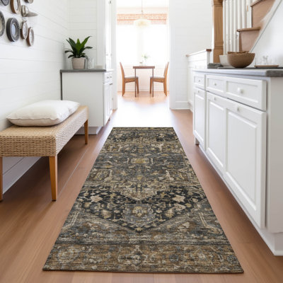Premium Machine Washable Larock AMF1240 Medallion Rug