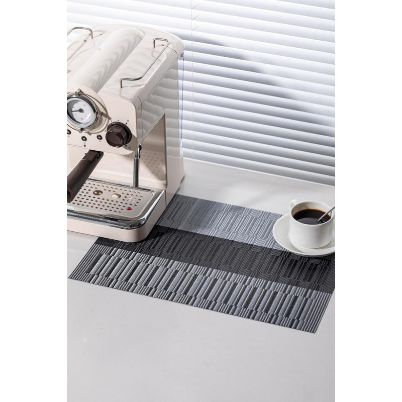 Ensemble de 12 napperons tissés en plastique et en vinyle pour table de cuisine