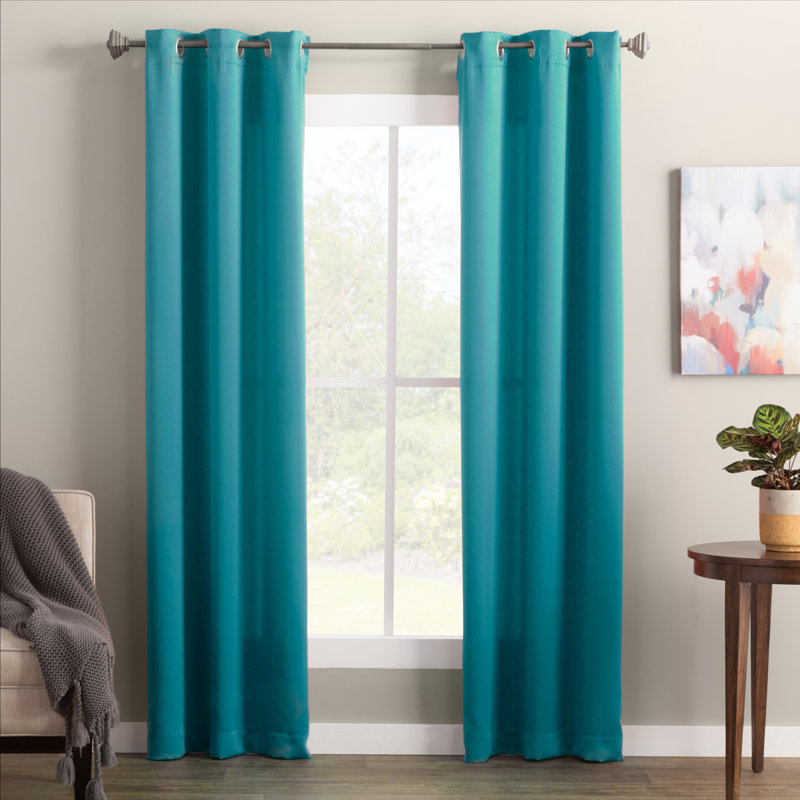 Panneau de rideau à oeillets à économie d'énergie thermique - Basics by Wayfair ™, Marin, l 40 po x L 95 po