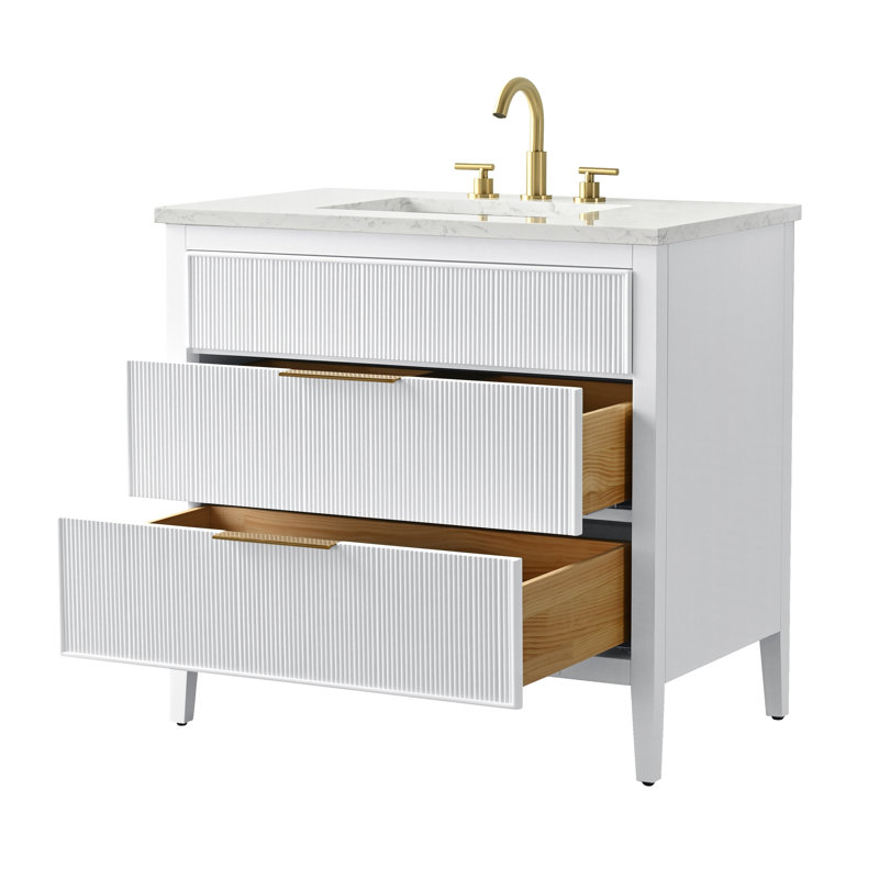 Emma 36" W Single Vanity, White