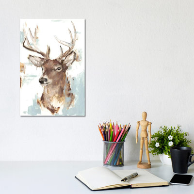 Modern Deer Mount II by Ethan Harper - Wrapped Canvas Print