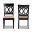 45.47cm H Polyester Blend Upholstered Cross Back Side Chair