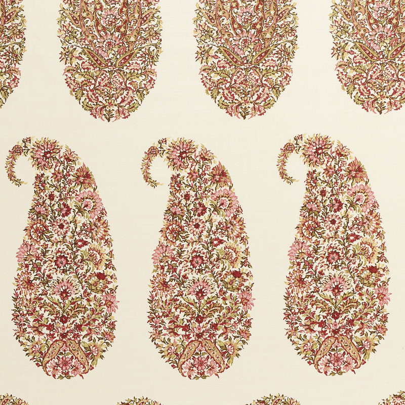 Shirala Paisley Fabric, Berry