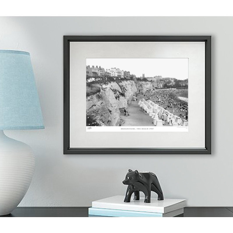 Broadstairs, The Beach 1907 - Single Picture Frame Print, 28cm H x 36cm W x 2.3cm D