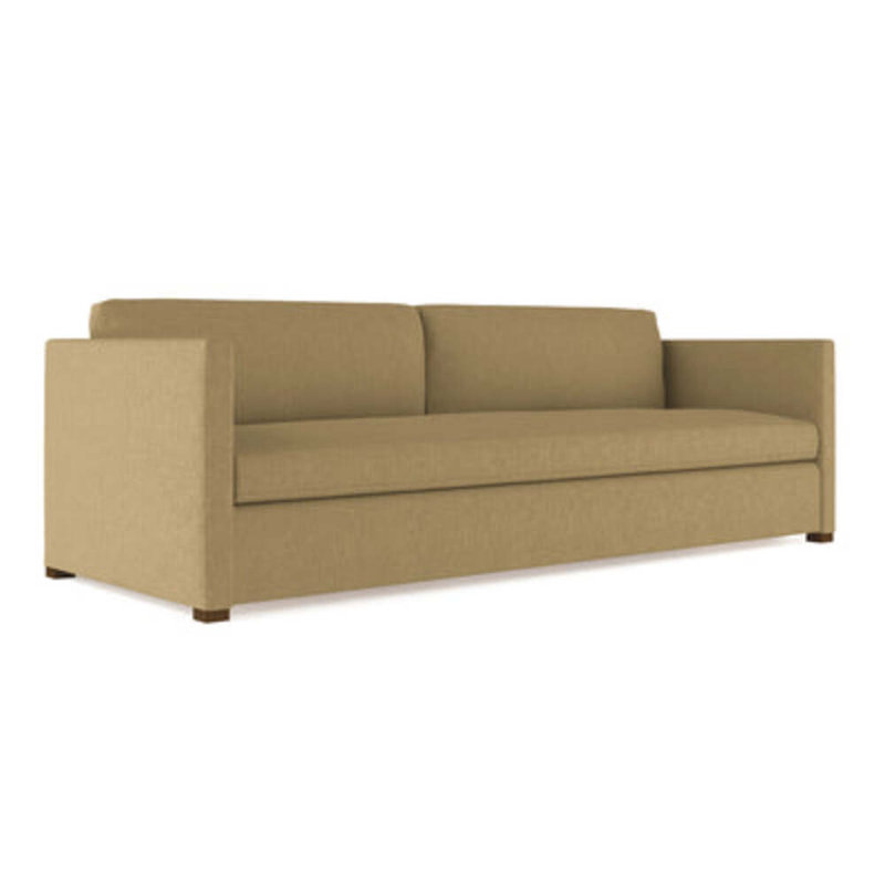 Madison Upholstered 84'' Sofa, Plush Velvet Graphite, 33" H x 84" W x 41" D, Dark Brown