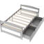 Lit plateforme gris avec options de tiroirs - rangement polyvalent et fonctionnel pour maximiser l'espace-1678263267