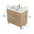  36 Inch Freestanding Bathroom Vanity, Curved Edge with Motion Sensor LED Light, Carrara White Sintered Stone Basin, Pre-assembled-1023631864-1023631869