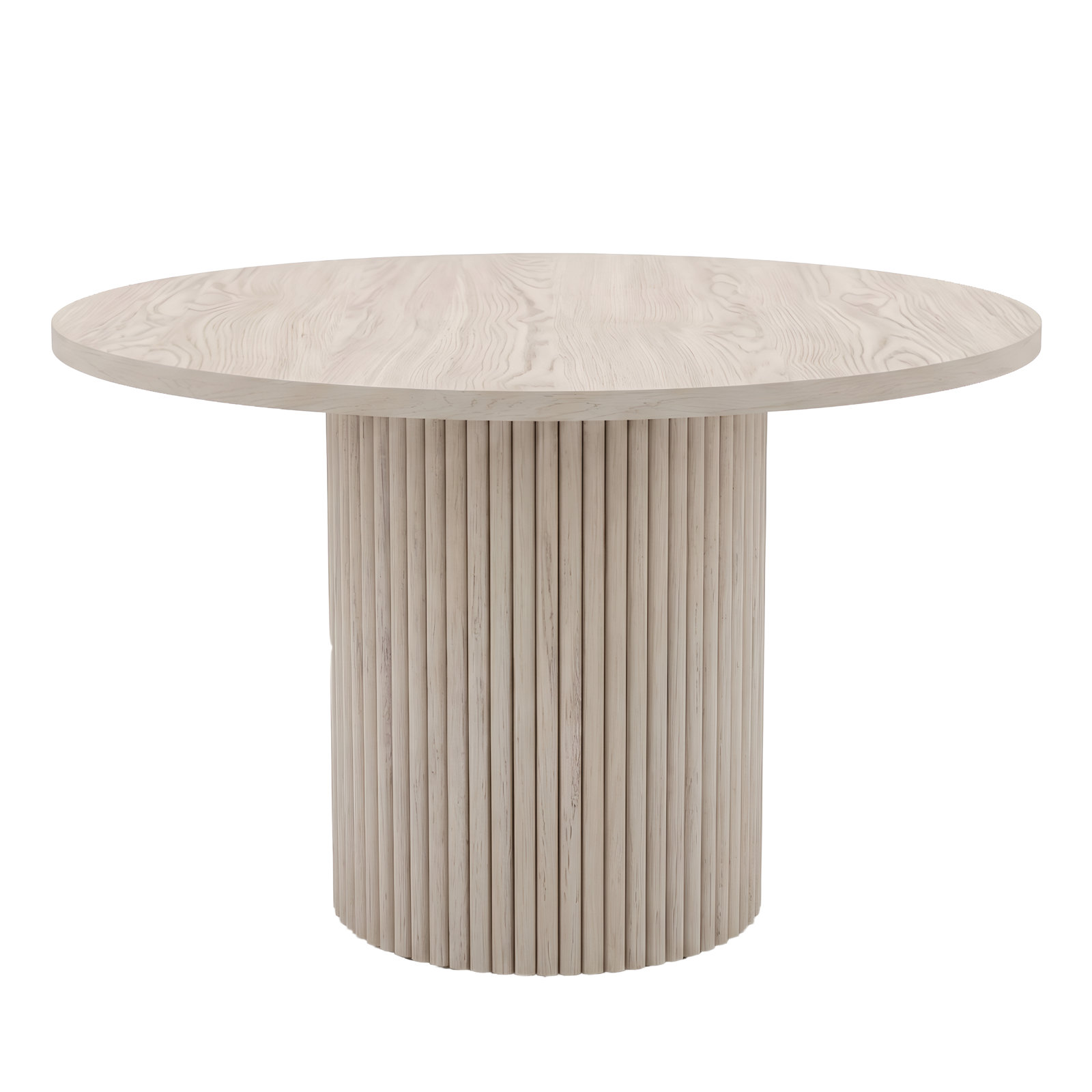 Reba Round 42" Dining Table, Black, White