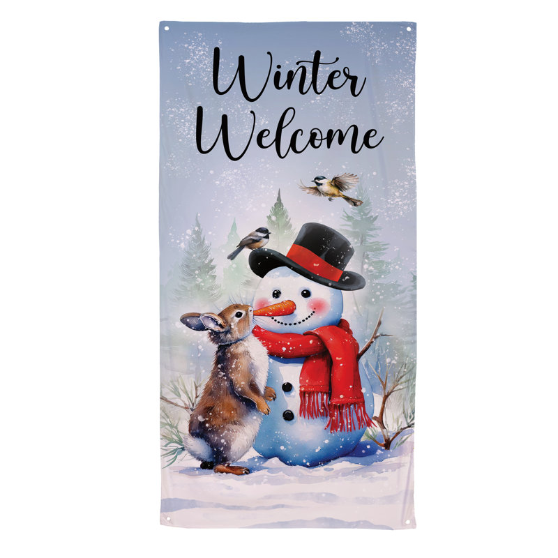 Housse de porte Bonhomme de neige et ses amis