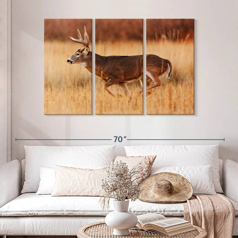 Brampt Running Buck, 32" H x 50" W