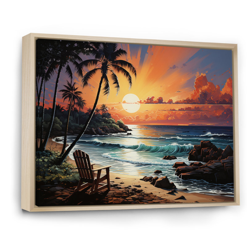 Sophina Beach Photo Tropical Vibes XXII, H 12 po x l 20 po x P 1 po, Cadre naturel flottant
