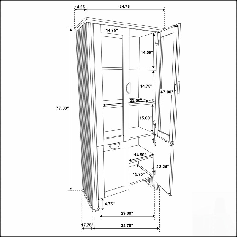 Vitrine 4 portes Dreydon