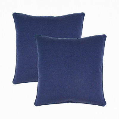 Solid Linen Cotton Decorative Throw Pillow Covers, Set of 2