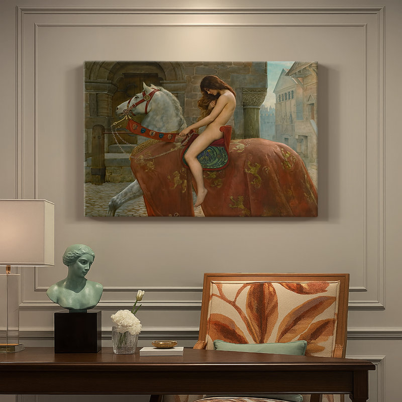 Lady Godiva-John Collier-Gallery Wrapped Canvas-1898, 8 x 12