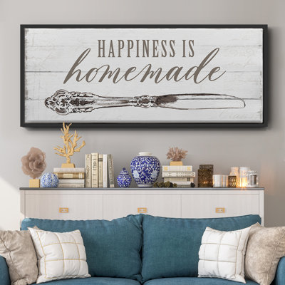 Happiness is Homemade- Framed Canvas