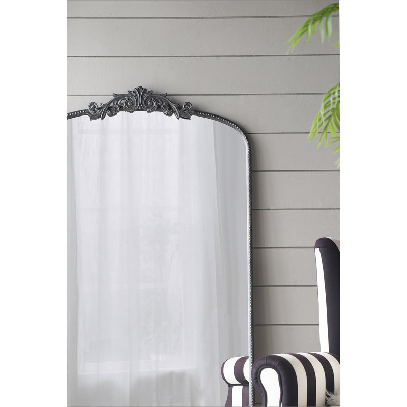 Miroir d'appoint mural Emmeline, 66 po x 36 po, Noir